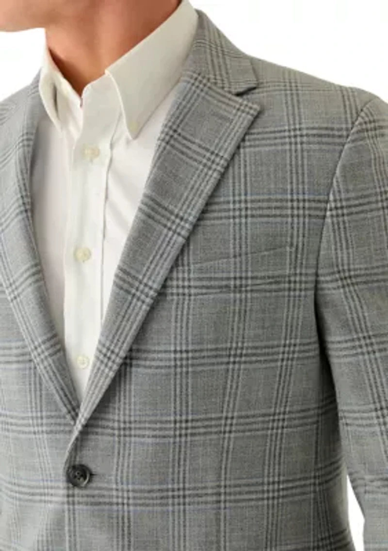 Men's Grey Plaid Sports Coat