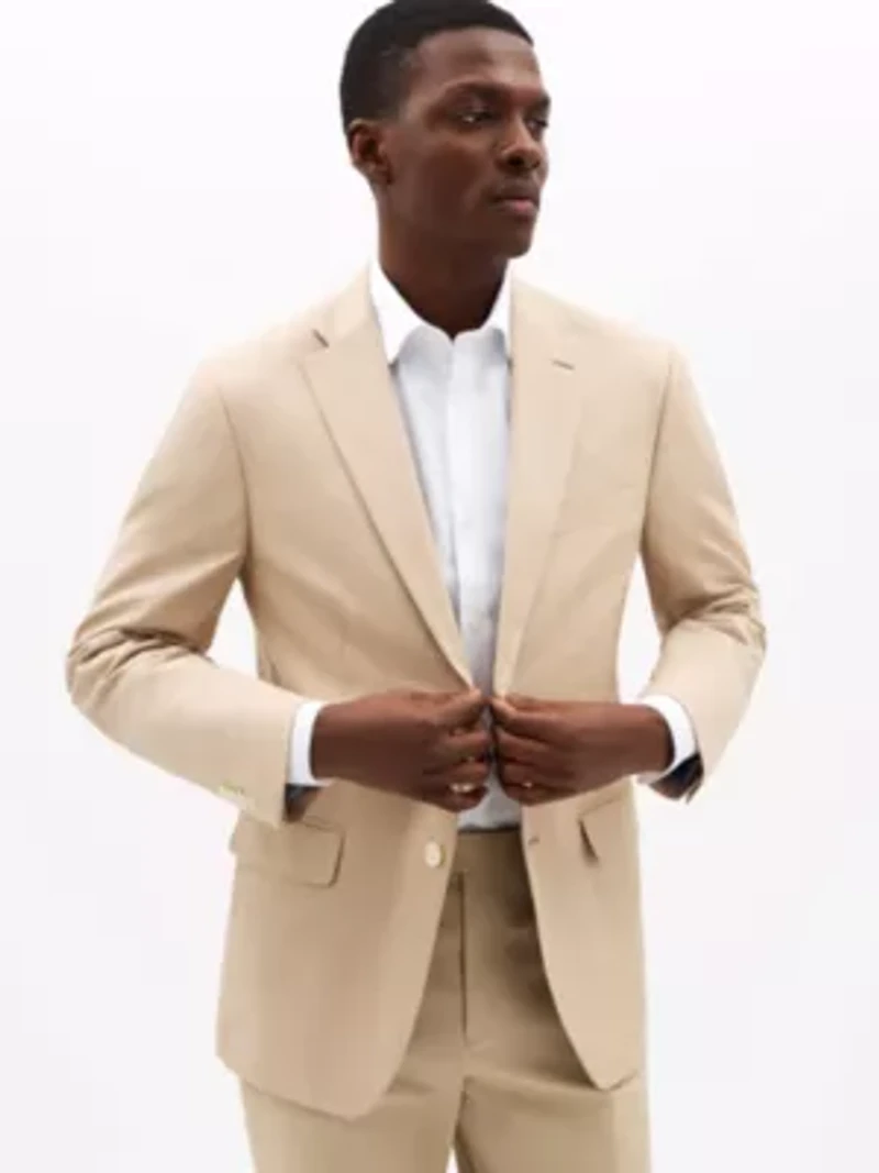 Tan Plain Classic Sport Coats