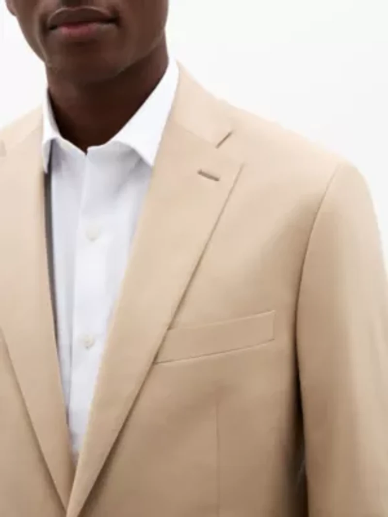 Tan Plain Classic Sport Coats