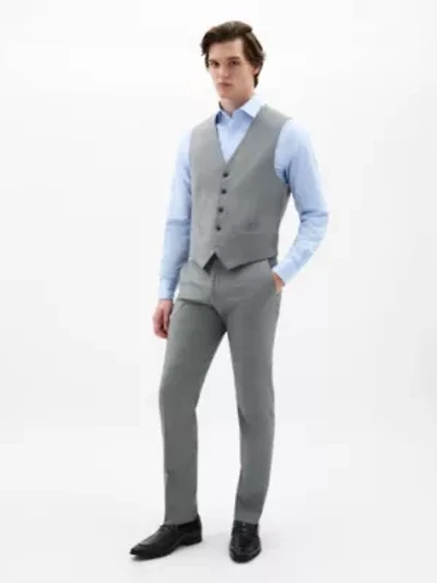 Black/White Sharkskin Regular Vests