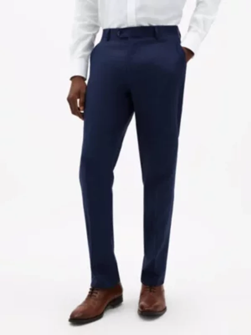Navy Plain Classic Pants