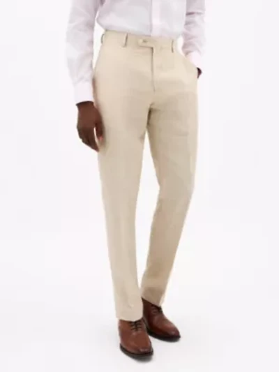 Light Tan Solid Classic Pants