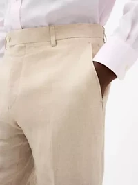 Light Tan Solid Classic Pants