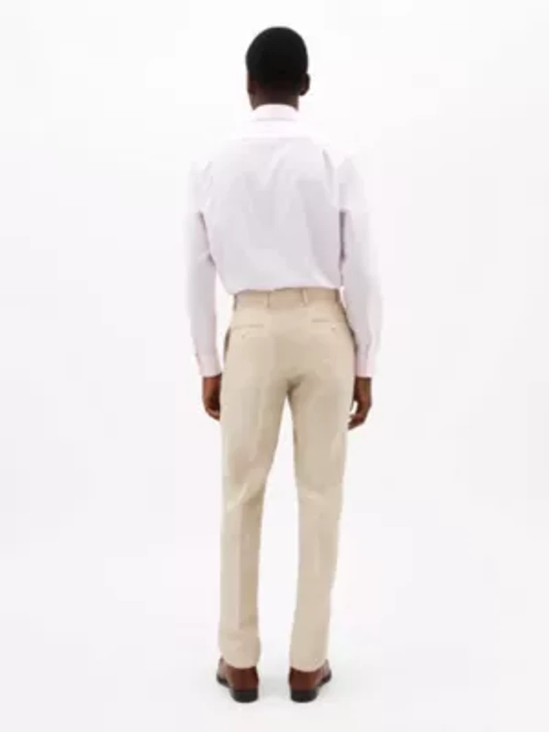 Light Tan Solid Classic Pants