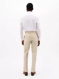 Light Tan Solid Classic Pants