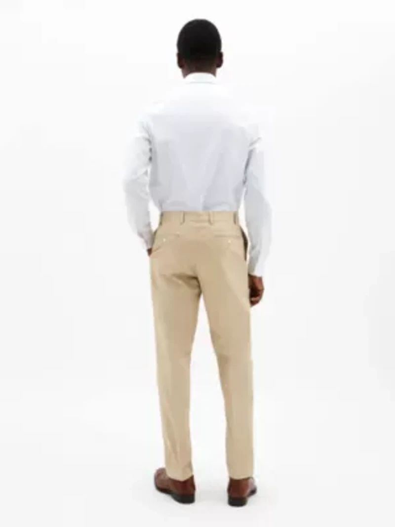 Tan Plain Classic Pants