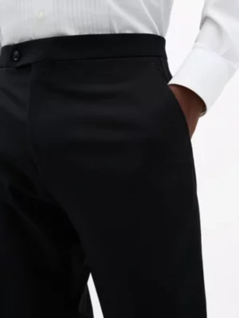 Black Twill Classic Pants