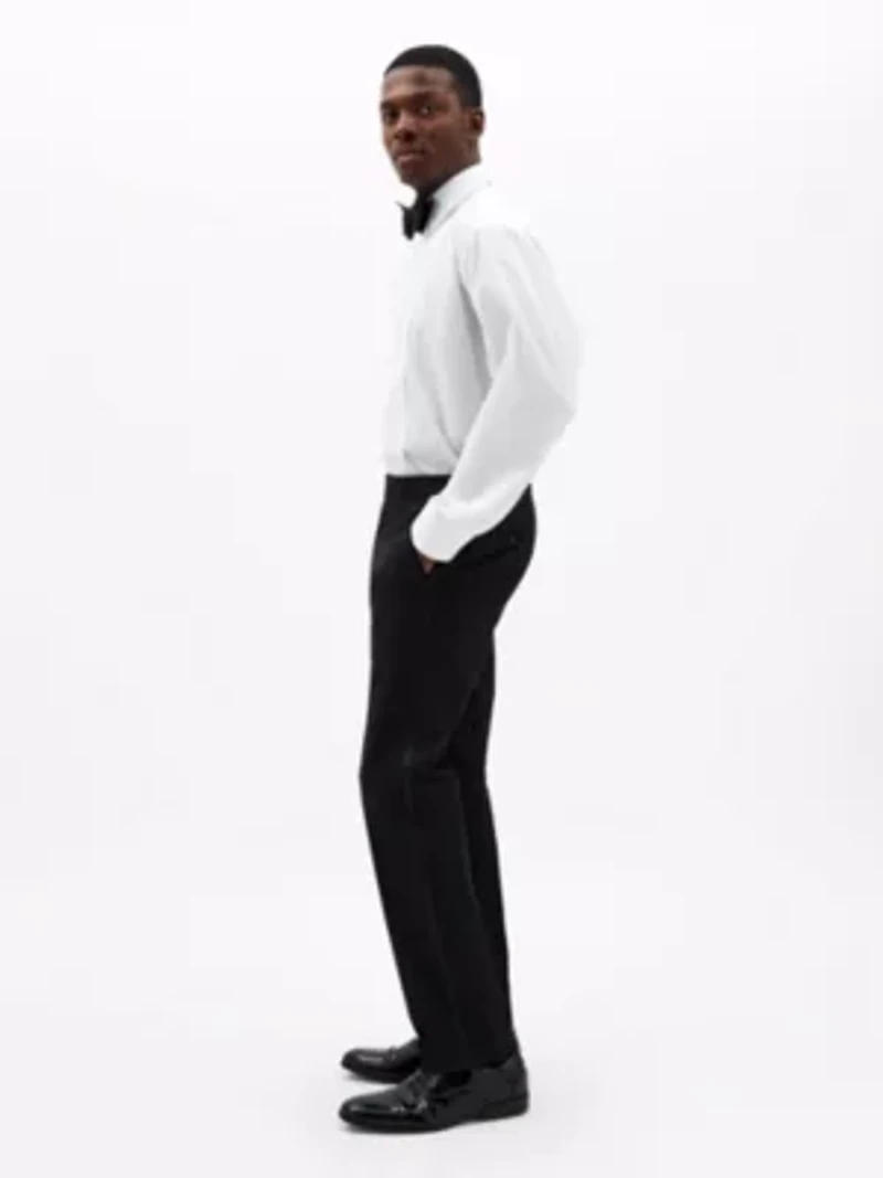 Black Twill Classic Pants