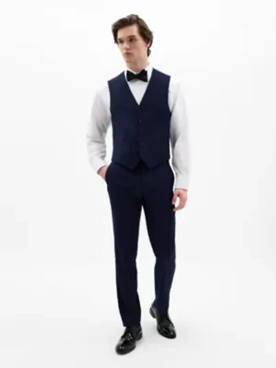 Navy Twill Regular Vests