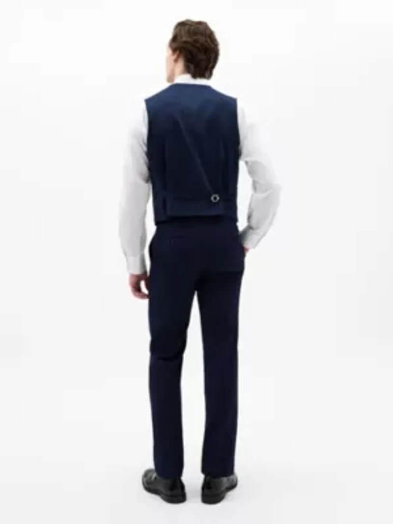 Navy Twill Regular Vests