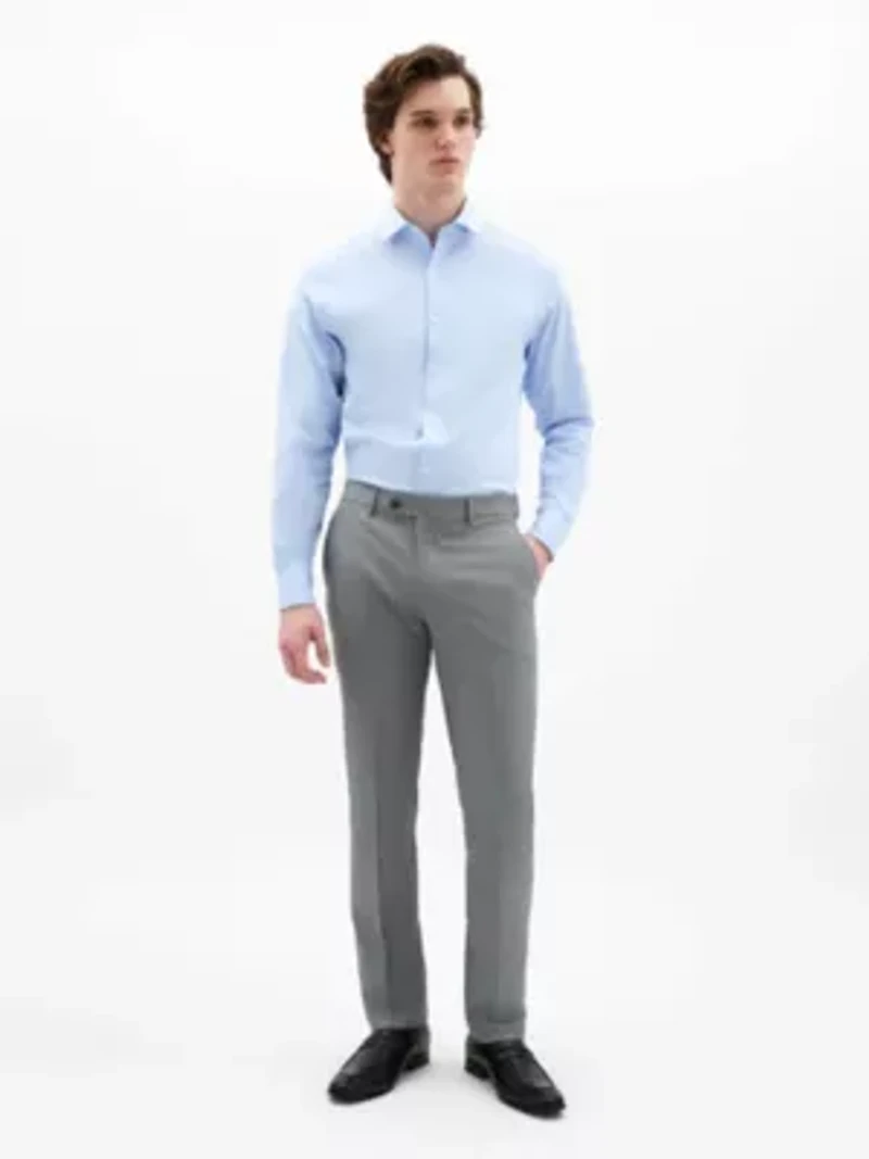 Black/White Sharkskin Classic Pants