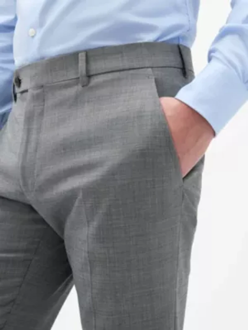 Black/White Sharkskin Classic Pants