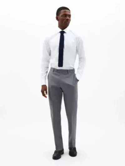 Pearl Grey Solid Classic Pants