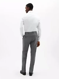 Pearl Grey Solid Classic Pants