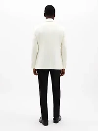 White Solid Classic Sport Coats