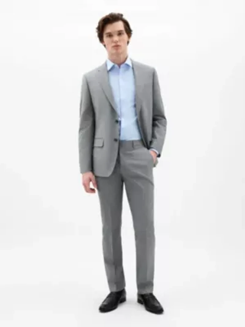 Black/White Sharkskin Classic Sport Coats