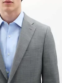 Black/White Sharkskin Classic Sport Coats
