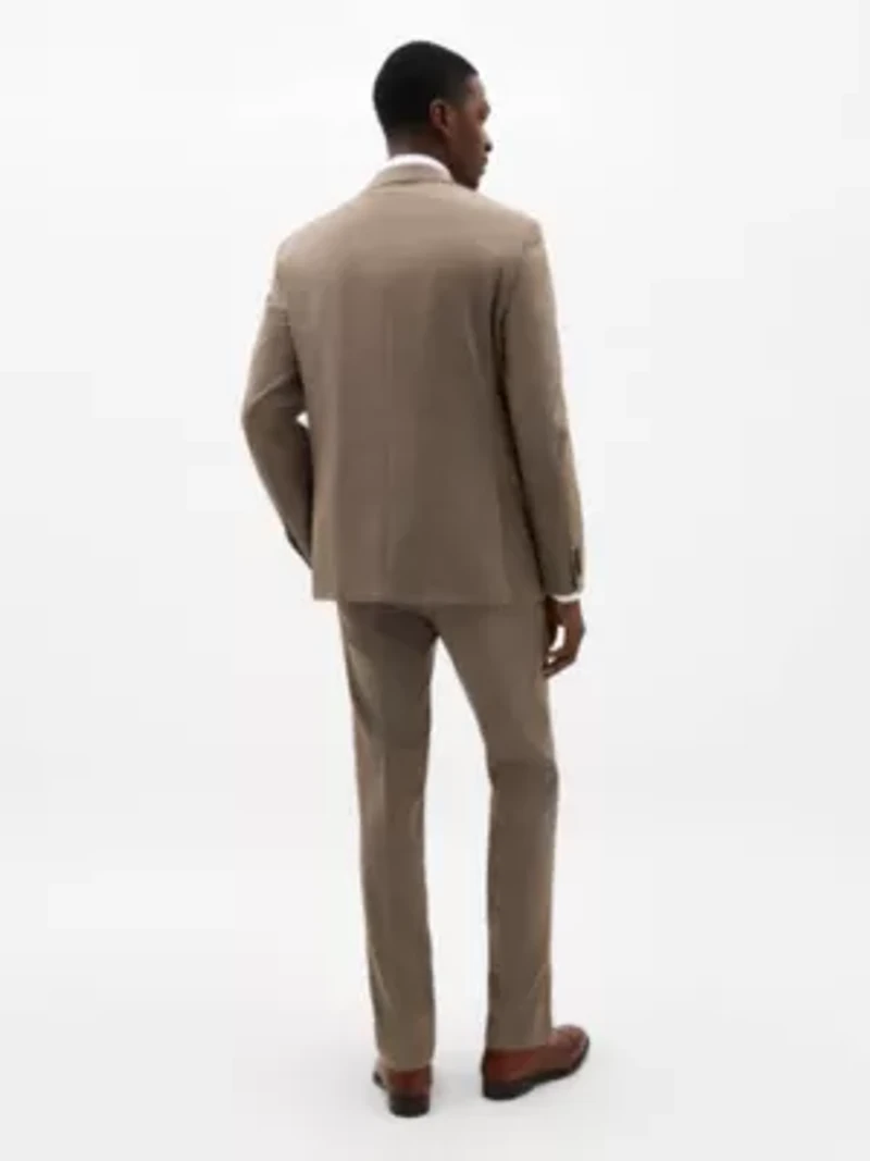 Tan Sharkskin Classic Sport Coats