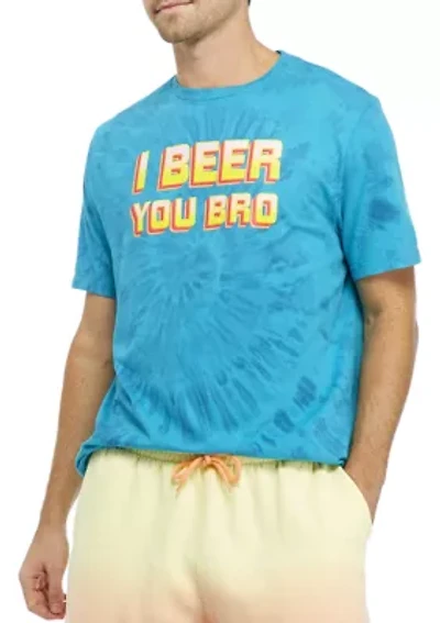 Short Sleeve Space Dye Graphic T-Shirt