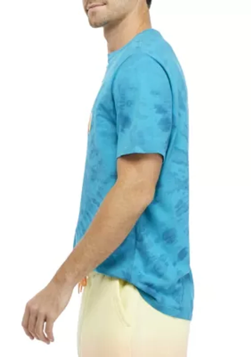 Short Sleeve Space Dye Graphic T-Shirt