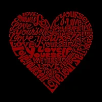 Men's Word Art Crewneck Sweatshirt  - Love Yourself