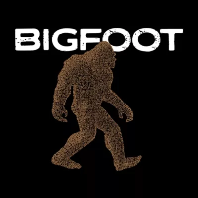 Men's Tall and Long Word Art T-Shirt  - Bigfoot