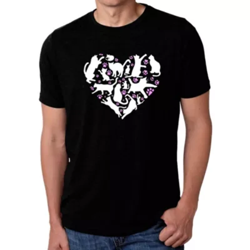 Cat Heart - Men's Premium Blend Word Art T-Shirt