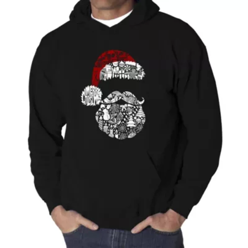 Santa Pics - Men's Word Art Hooded Sweatshirt