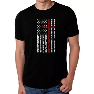 Cross Flag - Men's Premium Blend Word Art T-Shirt