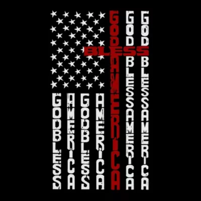 Cross Flag - Men's Raglan Baseball Word Art T-Shirt