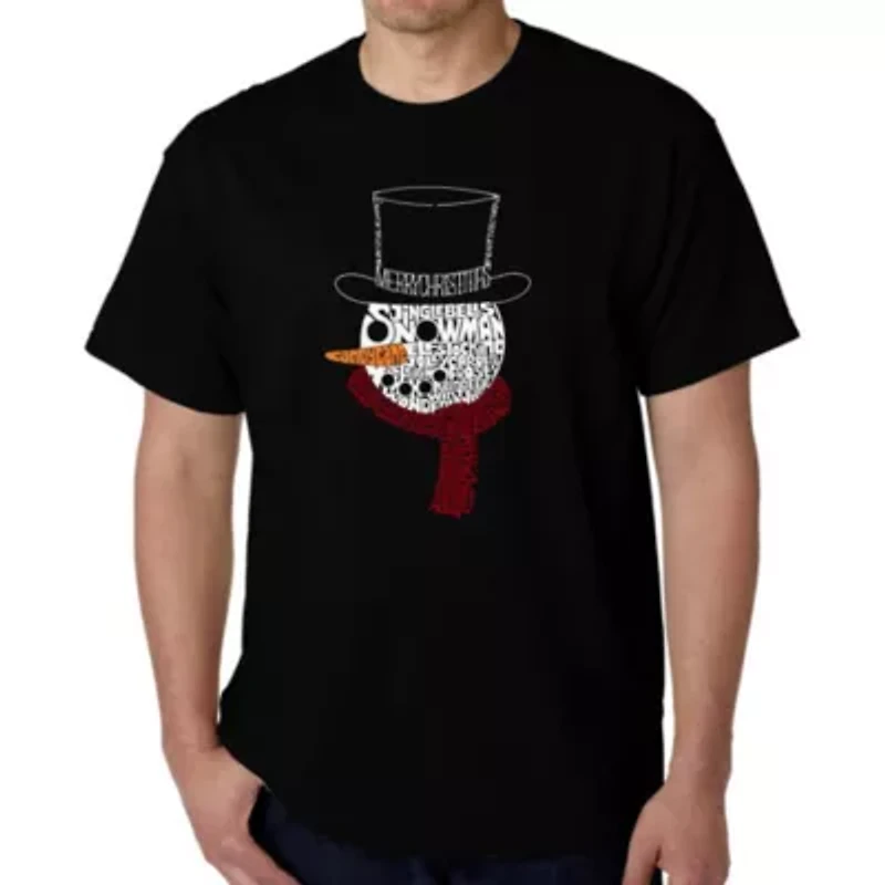Snowman Face - Men's Word Art T-Shirt