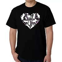 Cat Heart - Men's Word Art T-Shirt