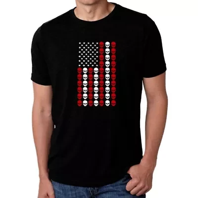 Skull Flag - Men's Premium Blend Word Art T-Shirt