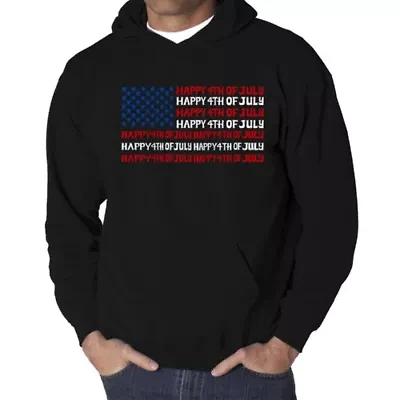 Happy 4th of July - Men's Word Art Hooded Sweatshirt