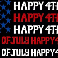 Happy 4th of July - Men's Word Art Hooded Sweatshirt