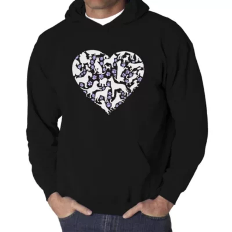 Dog Heart - Men's Word Art Hooded Sweatshirt