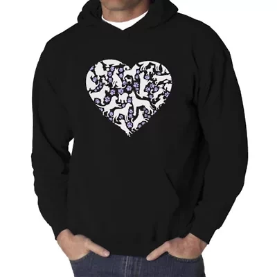 Dog Heart - Men's Word Art Hooded Sweatshirt
