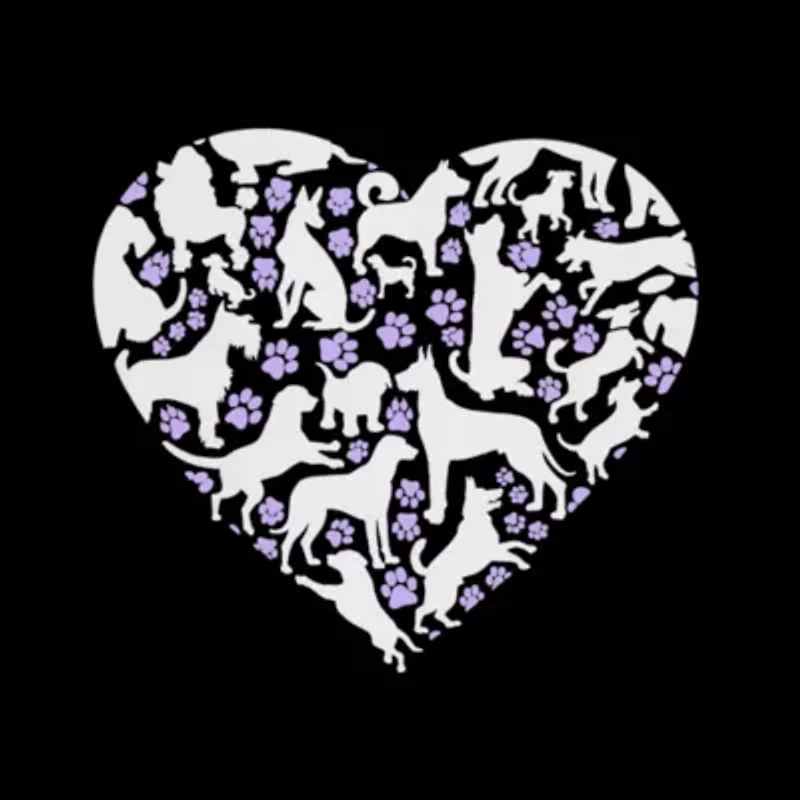 Dog Heart - Men's Word Art Hooded Sweatshirt