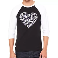 Dog Heart - Men's Raglan Baseball Word Art T-Shirt