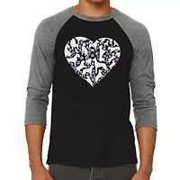 Dog Heart - Men's Raglan Baseball Word Art T-Shirt
