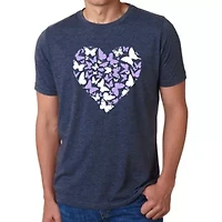 Butterfly Heart - Men's Premium Blend Word Art T-Shirt