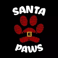 Santa Paws - Men's Raglan Baseball Word Art T-Shirt