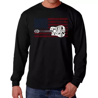 America Rocks - Men's Word Art Long Sleeve T-Shirt
