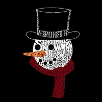 Snowman Face - Men's Word Art Long Sleeve T-Shirt