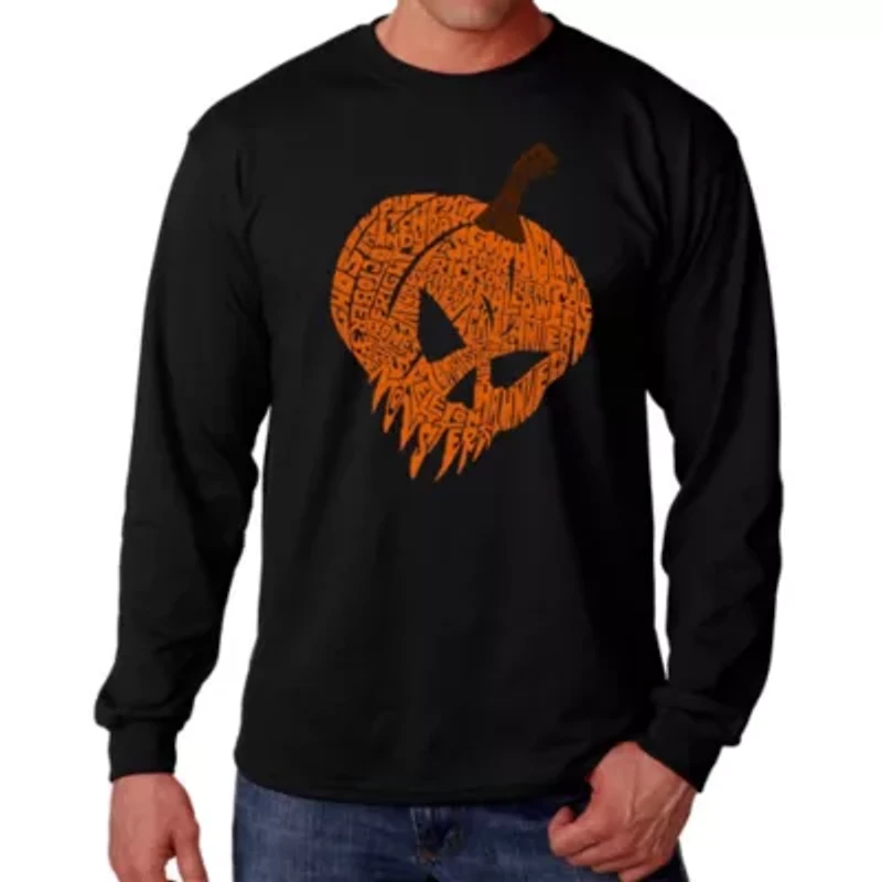 Evil Pumpkin - Men's Word Art Long Sleeve T-Shirt
