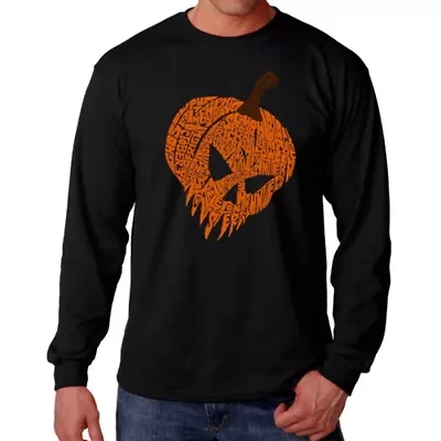 Evil Pumpkin - Men's Word Art Long Sleeve T-Shirt