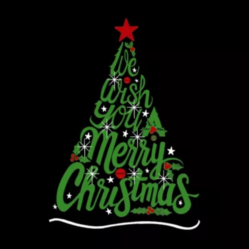 We Wish You A Merry Christmas - Men's Word Art Hooded Sweatshirt