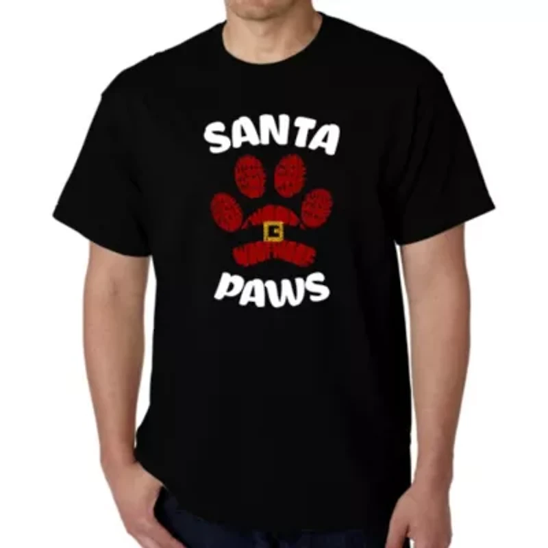 Santa Paws - Men's Word Art T-Shirt