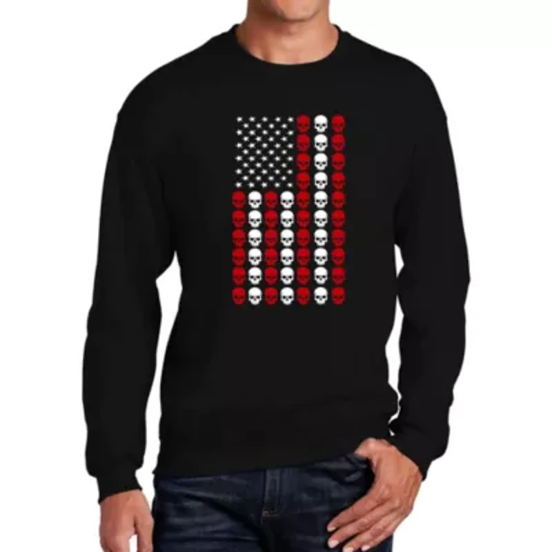 Skull Flag - Men's Word Art Crewneck Sweatshirt