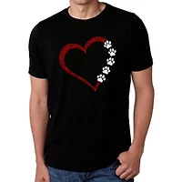 Meow Heart - Men's Premium Blend Word Art T-Shirt